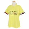 トミー ヒルフィガー ゴルフ　レディース フロントロゴプリント 半袖 ラウンドカット ポロシャツ THLA212　2022年モデル イエロー（70）