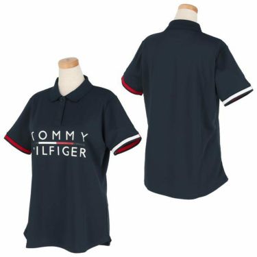 トミー ヒルフィガー ゴルフ　レディース フロントロゴプリント 半袖 ラウンドカット ポロシャツ THLA212　2022年モデル 詳細3