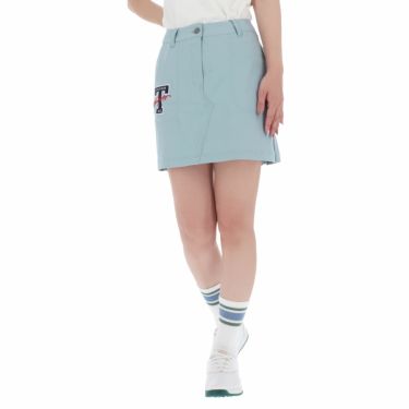 トミー ヒルフィガー ゴルフ　レディース ロゴ刺繍 背面タック ストレッチ スカート THLA113　2021年モデル ブルーグレー（16）