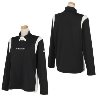 ブラック＆ホワイト Black＆White　ホワイトライン レディース バイカラー 長袖 モックネックシャツ BLS9202WL　2022年モデル 詳細3