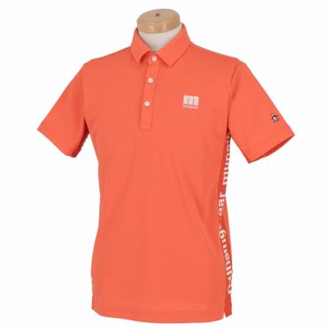 マンシングウェア Munsingwear　メンズ サイドロゴ ストレッチ 半袖 ポロシャツ MEMRJA08　2021年モデル オレンジ（OR00）