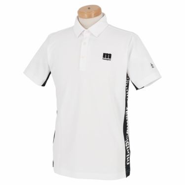 マンシングウェア Munsingwear　メンズ サイドロゴ ストレッチ 半袖 ポロシャツ MEMRJA08　2021年モデル ホワイト（WH00）