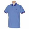 マンシングウェア Munsingwear　メンズ トリコロールライン バーズアイ 半袖 ポロシャツ MGMRJA01X　2021年モデル ブルー（BL00）