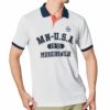 マンシングウェア Munsingwear　メンズ ロゴプリント ストレッチ 半袖 ポロシャツ MGMRJA07X　2021年モデル ホワイト（WH00）