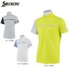 スリクソン SRIXON　メンズ アシンメトリーデザイン 配色切替 半袖 ハーフジップシャツ RGMRJA20　2021年モデル