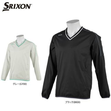 スリクソン SRIXON　メンズ ストレッチ 撥水 長袖 Vネック ウインド プルオーバー RGMRJK01　2021年モデル 詳細1