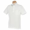 アダバット adabat　メンズ 鹿の子 半袖 胸ポケット付き ポロシャツ 082-12444　2021年モデル ホワイト（001）
