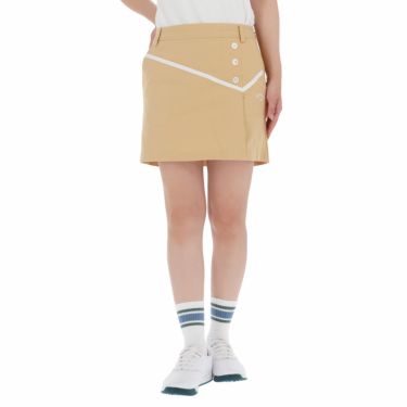 キャロウェイ Callaway　レディース ロゴ刺繍 ストレッチ インナーショートパンツ型 スカート C22128200　2022年モデル ベージュ（1040）