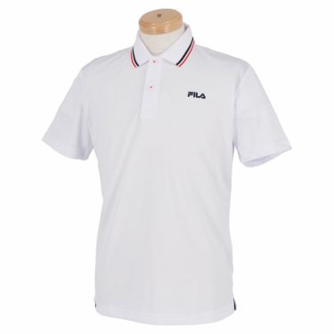 フィラ FILA　メンズ UVカット ストレッチ 半袖 ポロシャツ 741-637Y　2021年モデル ホワイト（WT）