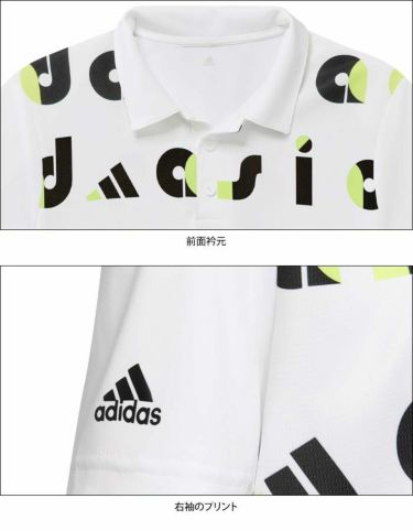 アディダス adidas　ジュニア BOYS ロゴプリント グラフィックプリント 半袖 ポロシャツ I9187　2022年モデル 詳細4