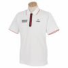 ピン PING　メンズ メッシュ切替 半袖 ハーフジップシャツ 621-2160201　2022年モデル ホワイト（030）