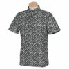 ピン PING　メンズ バイアスロゴジャガード 総柄 半袖 ポロシャツ 621-2160300　2022年モデル ブラック（010）