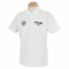 ピン PING　メンズ ロゴプリント 半袖 ポロシャツ 621-2160306　2022年モデル ホワイト（030）