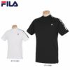 フィラ FILA　メンズ ロゴプリント ストレッチ 半袖 ラグランスリーブ モックネックシャツ 742-643　2022年モデル