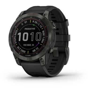 Garmin ガーミン　fenix 7 フェニックス 7　サファイア デュアルパワー　010-02540-29 Ti Carbon Gray DLC / Black　ソーラー充電　2022年モデル TiCarbonGrayDLC/Black