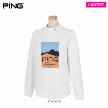 ピン PING　レディース グラフィックプリント 長袖 モックネックシャツ 622-2169301　2022年モデル 詳細1