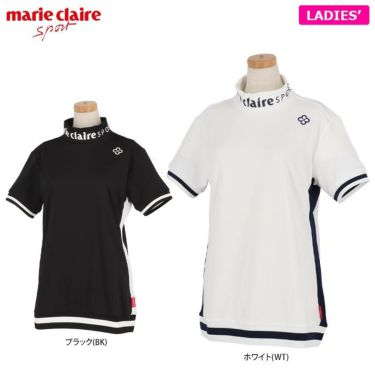 マリクレール marie claire　レディース ラインデザイン 半袖 モックネックシャツ 712-614　2022年モデル 詳細1
