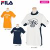 フィラ FILA　レディース プリントデザイン 配色切替 ストレッチ 半袖 モックネックシャツ 752-601　2022年モデル