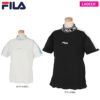 フィラ FILA　レディース ロゴデザイン 編地切替 半袖 ニット モックネックシャツ 752-646　2022年モデル