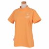 ルコック Le coq sportif　レディース ロゴパイピング 半袖 モックネックシャツ QGWTJA07　2022年モデル オレンジ（OR00）