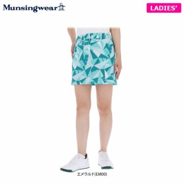 マンシングウェア Munsingwear　レディース モザイクプリント 総柄 インナーパンツ一体型 スカート MEWTJE01　2022年モデル 詳細1