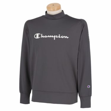 チャンピオンゴルフ ChampionGOLF　メンズ ジャージー素材 ストレッチ 長袖 モックネックシャツ C3-VG402　2022年モデル チャコール（080）