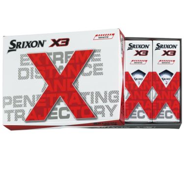 ダンロップ　スリクソン X3 エックススリー 2022年モデル ゴルフボール　1ダース（12球入り）　ホワイト 詳細1