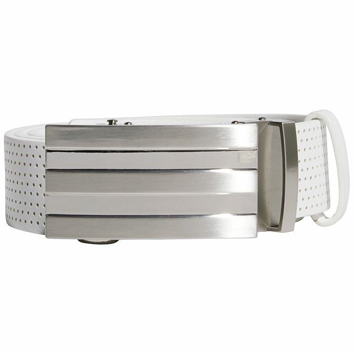 アディダス adidas　スリーストライプバックル パンチング 無段階調節　メンズ ベルト ZB274 HA5950 ホワイト　2022年モデル ホワイト（HA5950）