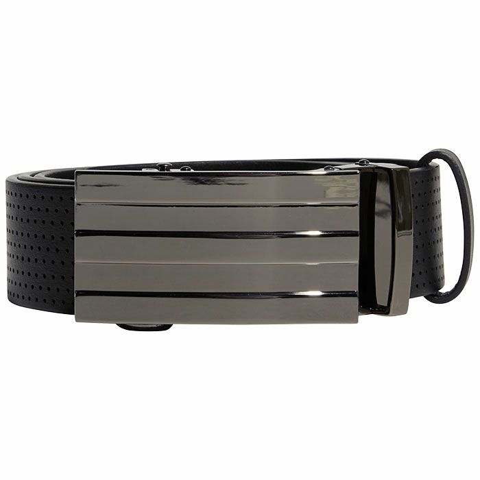 アディダス adidas　スリーストライプバックル パンチング 無段階調節　メンズ ベルト ZB274 HA5951 ブラック　2025年モデル ブラック（HA5951）