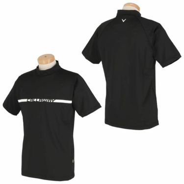 キャロウェイ Callaway メンズ ロゴラインプリント 半袖 モックネックシャツ 241-1134505　2021年モデル 詳細3