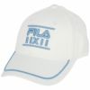 フィラ FILA　レディース 立体ロゴ刺繍 キャップ 752-903 WT ホワイト　2022年モデル ホワイト（WT）