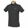 MOCO モコ　メンズ ロゴ刺繍 ストレッチ 半袖 ホリゾンタルカラー ポロシャツ 21-2221142　2021年モデル ブラック（98）
