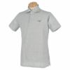 MOCO モコ　メンズ ロゴ刺繍 ストレッチ 半袖 ホリゾンタルカラー ポロシャツ 21-2221142　2021年モデル グレー（05）