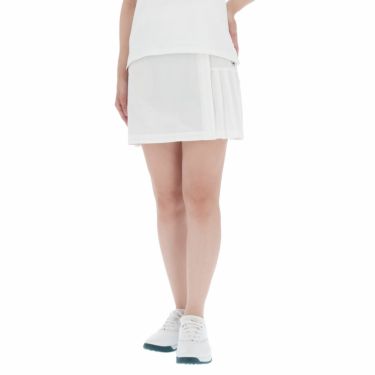 ピン PING　レディース 撥水 ぺチパンツ付き ラップ風 プリーツ スカート 622-2134302　2022年モデル ホワイト（030）