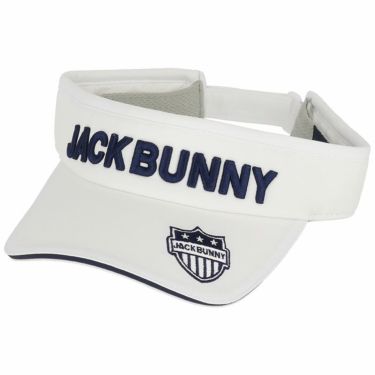 ジャックバニー Jack Bunny!!　ユニセックス 立体ロゴ刺繍 機能 サンバイザー 262-2187421 030 ホワイト　2022年モデル ホワイト（030）