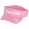 ジャックバニー Jack Bunny!!　レディース 立体ロゴ刺繍 パイル サンバイザー 262-2187416 090 ピンク　2022年モデル ピンク（090）