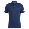 アディダス adidas　メンズ ロゴデザイン 総柄 ストレッチ 半袖 ボタンダウン ポロシャツ P8226　2022年モデル ダークブルー（HB3560）