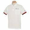 チャンピオンゴルフ ChampionGOLF　メンズ ロゴ刺繍 鹿の子 半袖 ラグランスリーブ ポロシャツ C3-VG302　2022年モデル ホワイト（010）