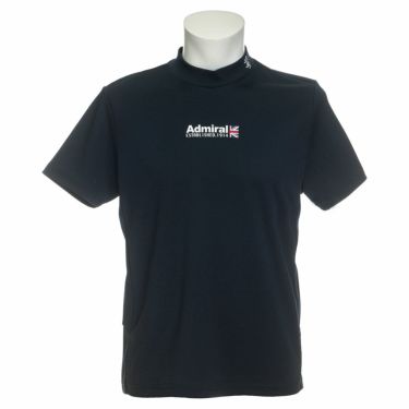 アドミラル Admiral　メンズ ハーフユニオンジャック ストレッチ 半袖 モックネックシャツ ADMA205　2022年モデル ネイビー（30）
