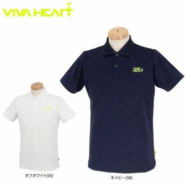 ビバハート VIVA HEART メンズ ロゴ刺繍 モノグラム柄 ジャカード 半袖