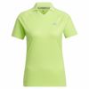 アディダス adidas　レディース ロゴデザイン ストレッチ 半袖 スキッパーシャツ DC225　2022年モデル パルスライム（HB3600）