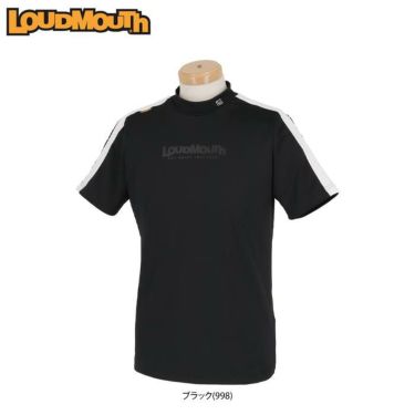 ラウドマウス LOUDMOUTH　メンズ ロゴデザイン 配色切替 ストレッチ 半袖 モックネックシャツ 762-603　2022年モデル 詳細1