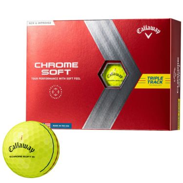 キャロウェイ　クロム ソフト ゴルフボール トリプルトラック 2022年モデル　1ダース（12球入り） イエロー