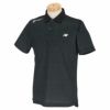 ニューバランスゴルフ　メンズ SPORT ロゴ ヘリンボーン柄 半袖 ポロシャツ 012-2160003　2022年モデル ブラック（010）