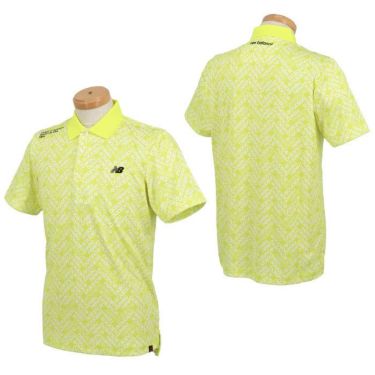 ニューバランスゴルフ　メンズ SPORT ロゴ ヘリンボーン柄 半袖 ポロシャツ 012-2160003　2022年モデル 詳細3