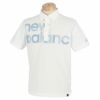 ニューバランスゴルフ　メンズ METRO ロゴデザインプリント 鹿の子 半袖 ポロシャツ 012-2168011　2022年モデル ホワイト（030）