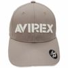アビレックス AVIREX　立体刺繍ロゴ コットンツイル ベーシック キャップ AVXBB1-36C GRY グレー　2022年モデル グレー（GRY）