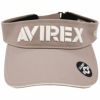 アビレックス AVIREX　立体刺繍ロゴ コットンツイル ベーシック サンバイザー AVXBB1-37C GRY グレー　2022年モデル グレー（GRY）
