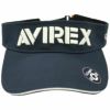 アビレックス AVIREX　立体刺繍ロゴ コットンツイル ベーシック サンバイザー AVXBB1-37C NVY ネイビー　2022年モデル ネイビー（NVY）