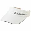 ブラック＆ホワイト Black＆White　ホワイトライン レディース ロゴ刺繍 ダンボールニット サンバイザー BLS8732WC 10 ホワイト　2022年モデル ホワイト（10）